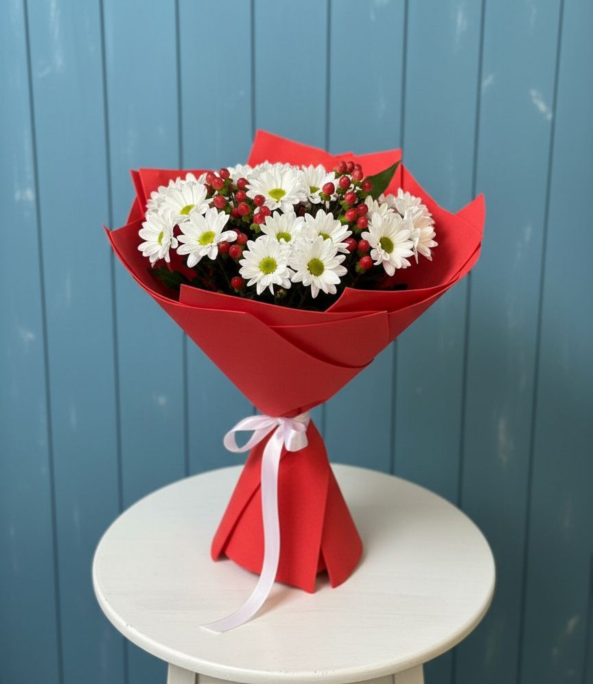 Букет цветов из: Хризантемы в Змеиногорске