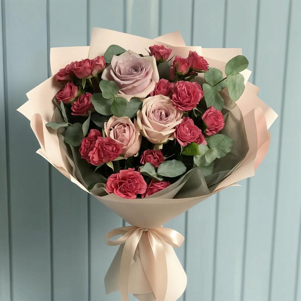Букет цветов из: Гвоздики и Розы в Змеиногорске