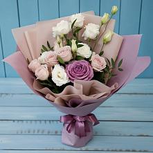 Букет цветов из:  Розы и Лизиантусы #REPLACE_PRED# Змеиногорске