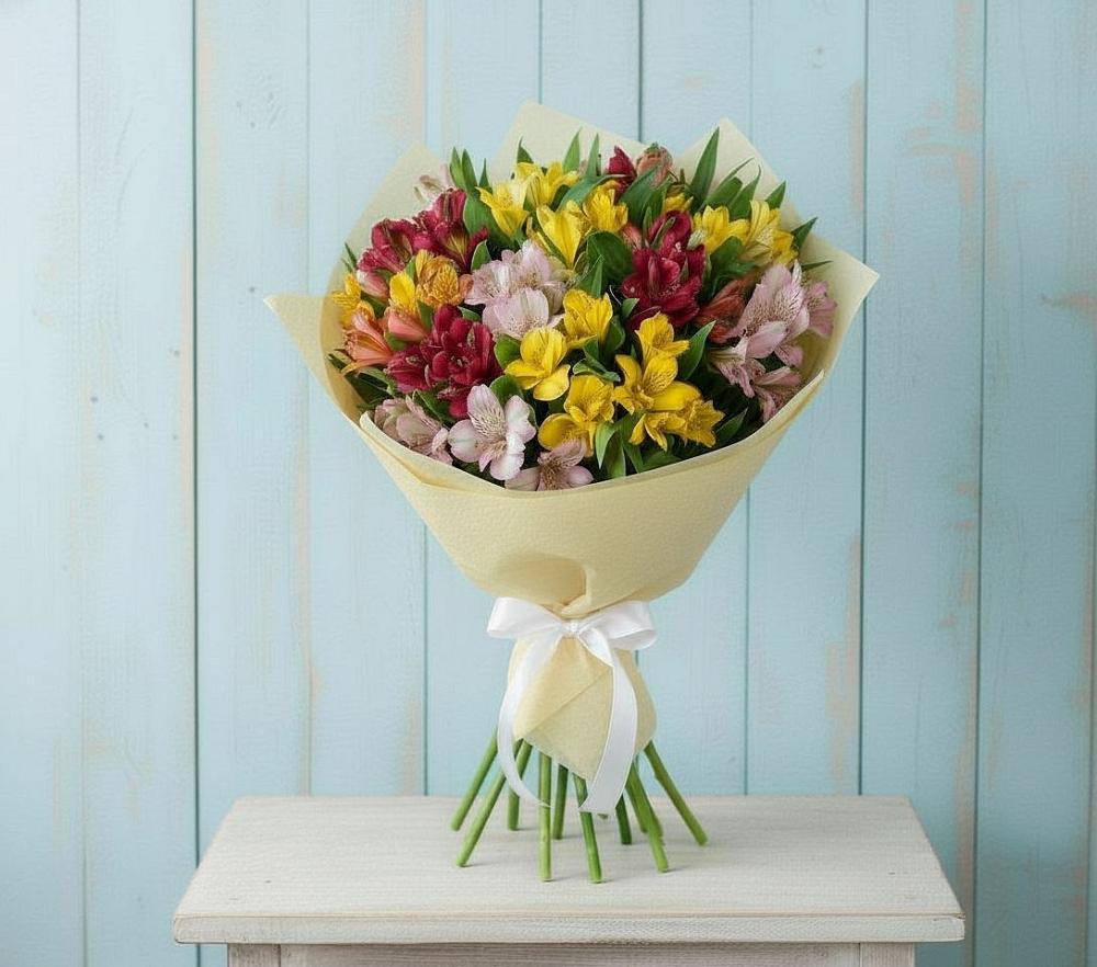 Букет цветов из: Альстромерии в Змеиногорске