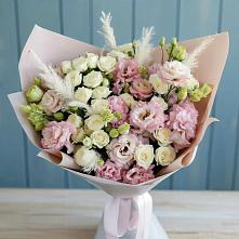 Букет цветов из:  Альстромерии и Розы в Змеиногорске